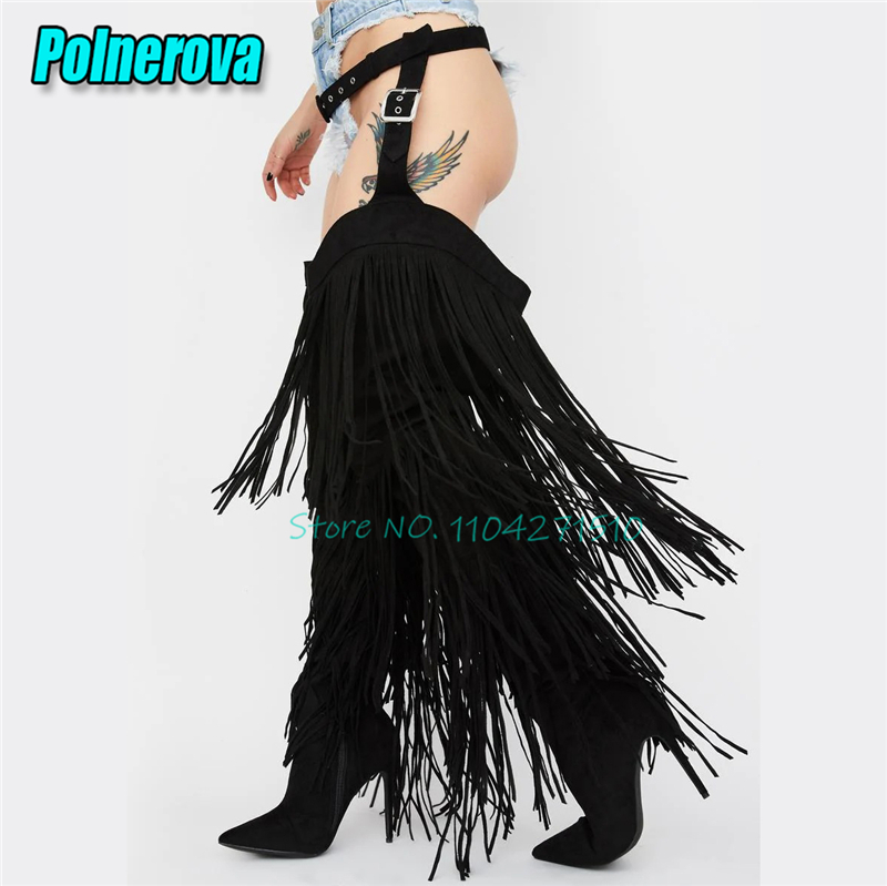 Yellow Tassel Over The Knee Bo - Women'S Fashion Trousers บทวิจารณ์และราคา