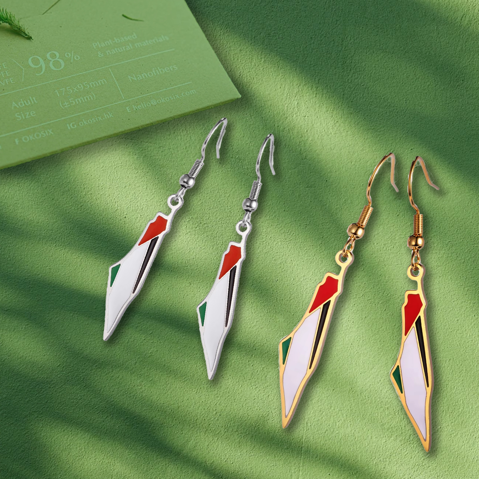 YILUOCD Palestine Map Drop Ear - Women'S Fashion Guide บทวิจารณ์และราคา