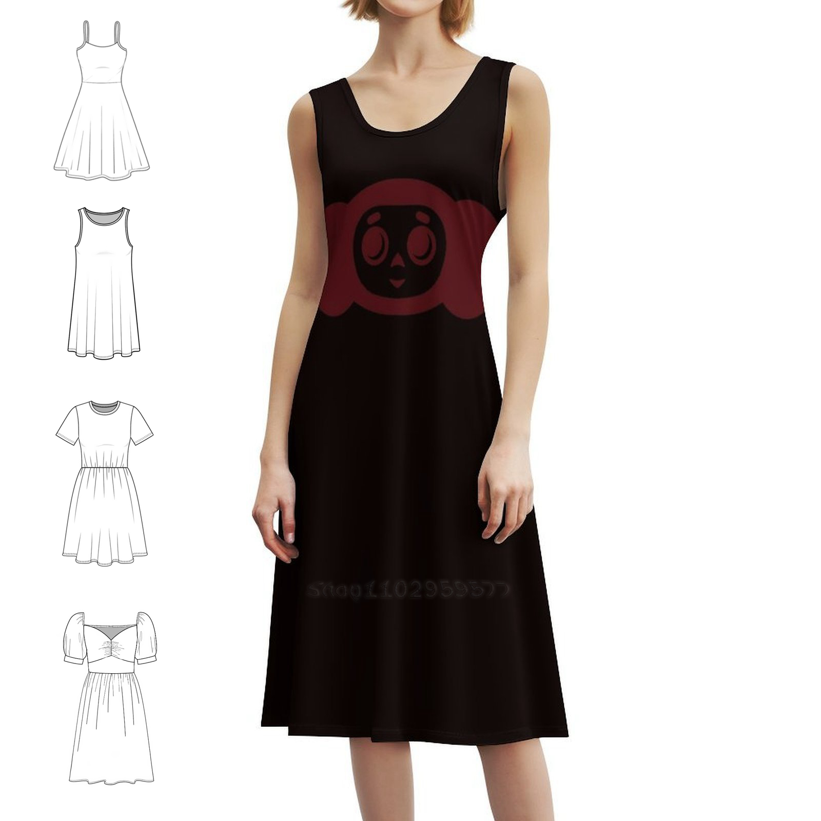 Cheburashka Cartoon Classic Bo - Women Fashion Gown บทวิจารณ์และราคา