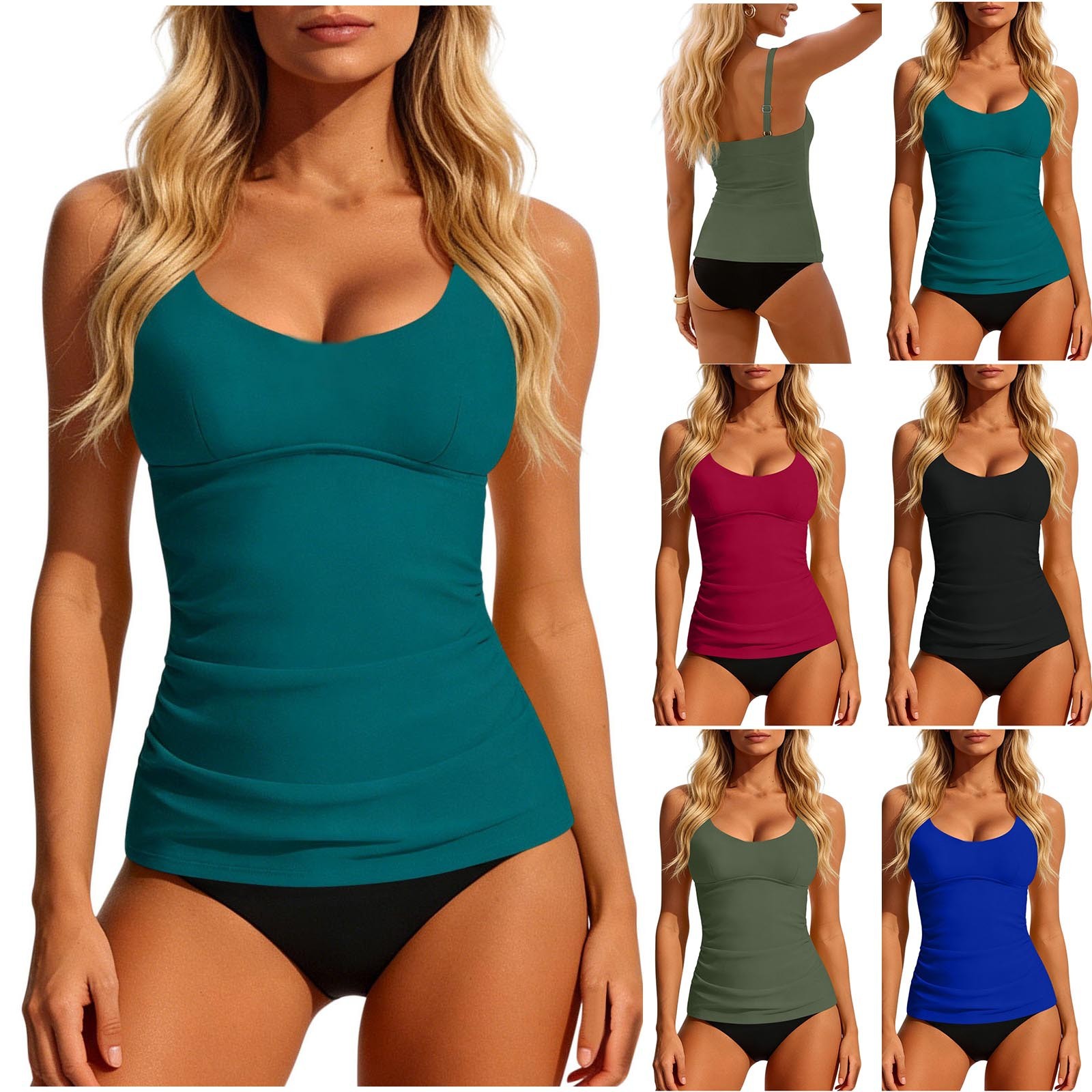 Women's 2026 Tankini Teal Scoo - Crop Top Women บทวิจารณ์และราคา