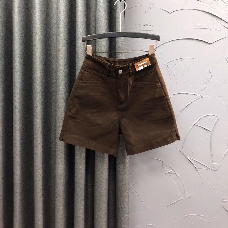 High waisted label denim short - Women'S Fashion Labels บทวิจารณ์และราคา