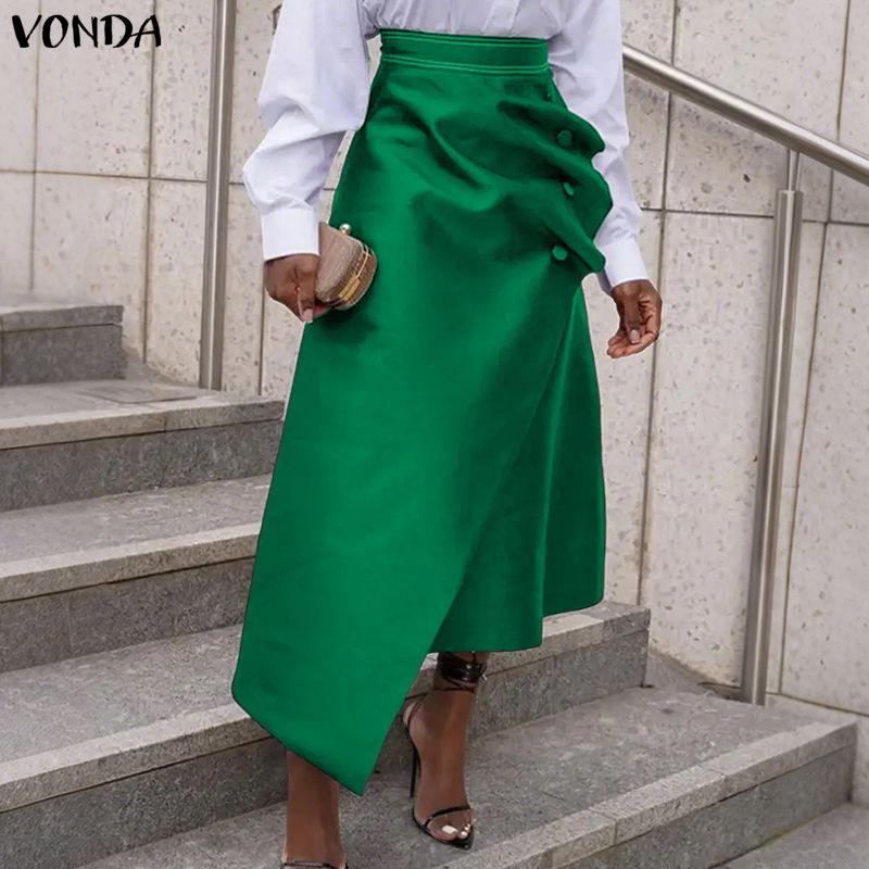 VONDA Plus Size 5XL Elegant Wo - A-Line Skirt Midi บทวิจารณ์และราคา