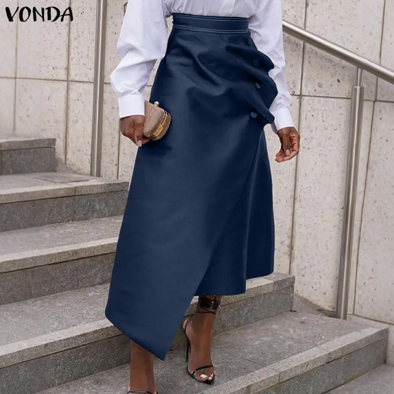 VONDA Plus Size 5XL Elegant Wo - A-Line Skirt Midi บทวิจารณ์และราคา