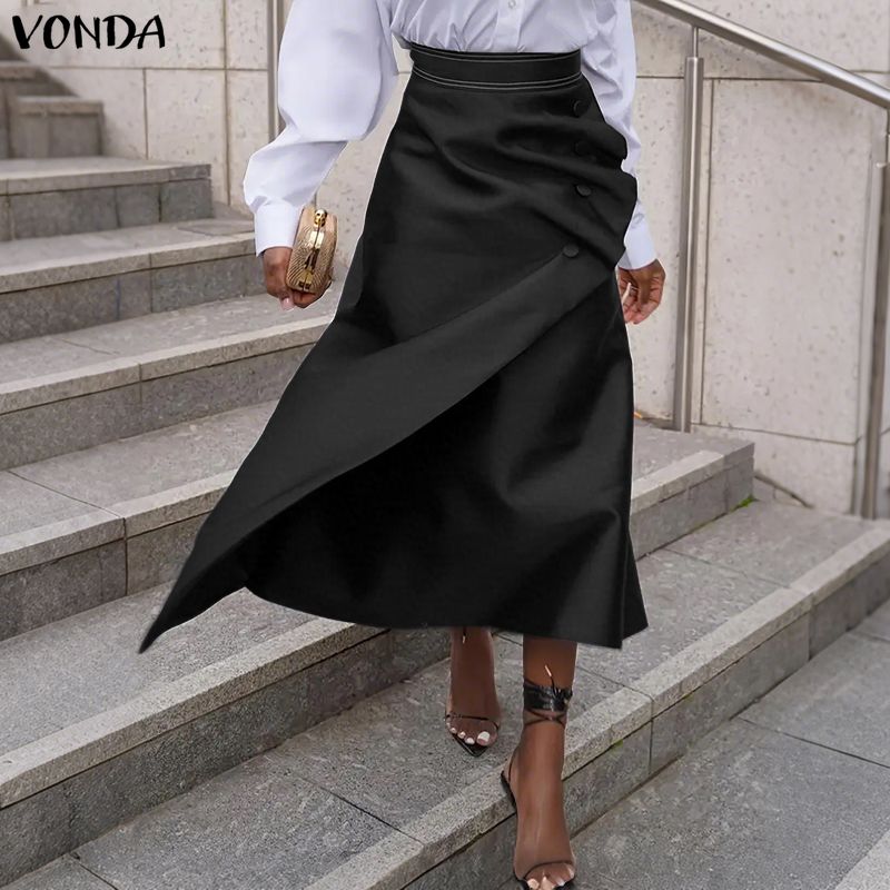 VONDA Plus Size 5XL Elegant Wo - A-Line Skirt Midi บทวิจารณ์และราคา