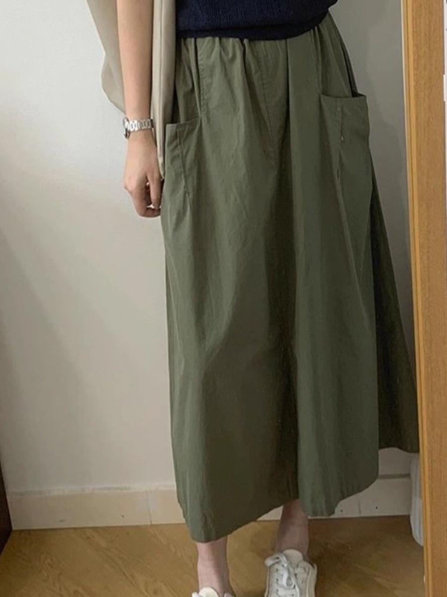 plus Size Women's A-Line Skirt - A-Line Skirt Midi บทวิจารณ์และราคา