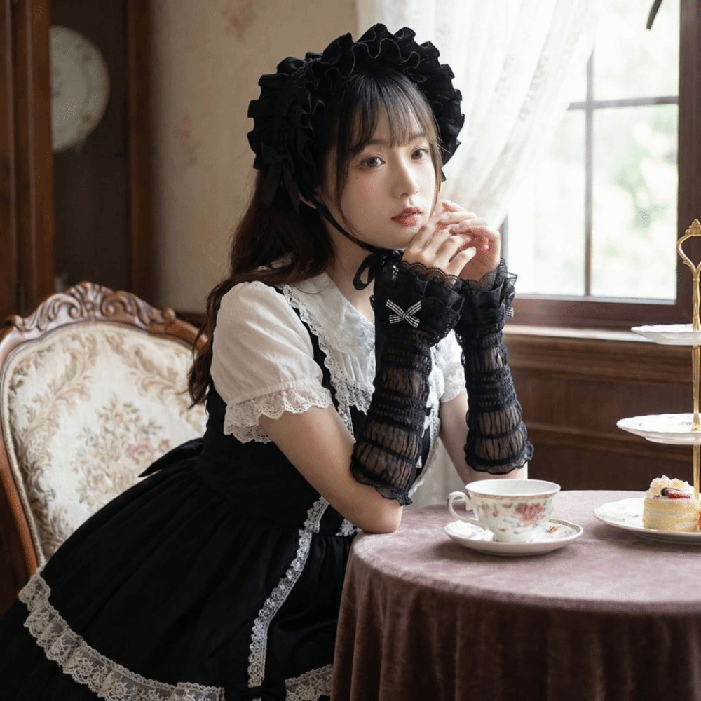 1 Pair Thin Lace Lace Arm Slee - Women Fashion Gloves บทวิจารณ์และราคา