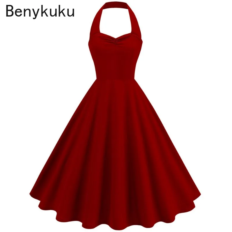 Solid Backless Pin Up 50s 60s  - Women'S Fashion Of The 60S บทวิจารณ์และราคา