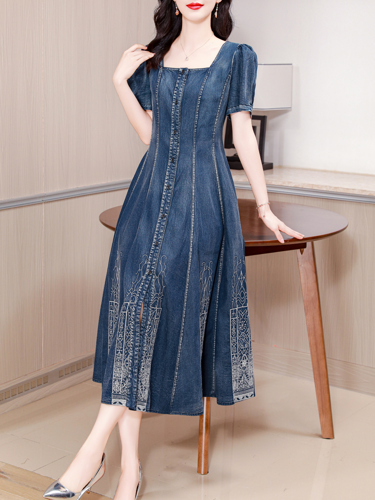 TIYIHAILEY-Long Mid-Calf Short - Women'S Fashion Middle Ages บทวิจารณ์และราคา