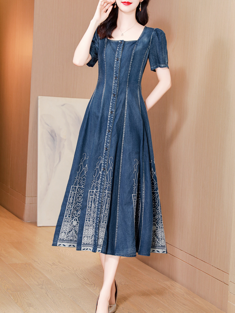 TIYIHAILEY-Long Mid-Calf Short - Women'S Fashion Middle Ages บทวิจารณ์และราคา