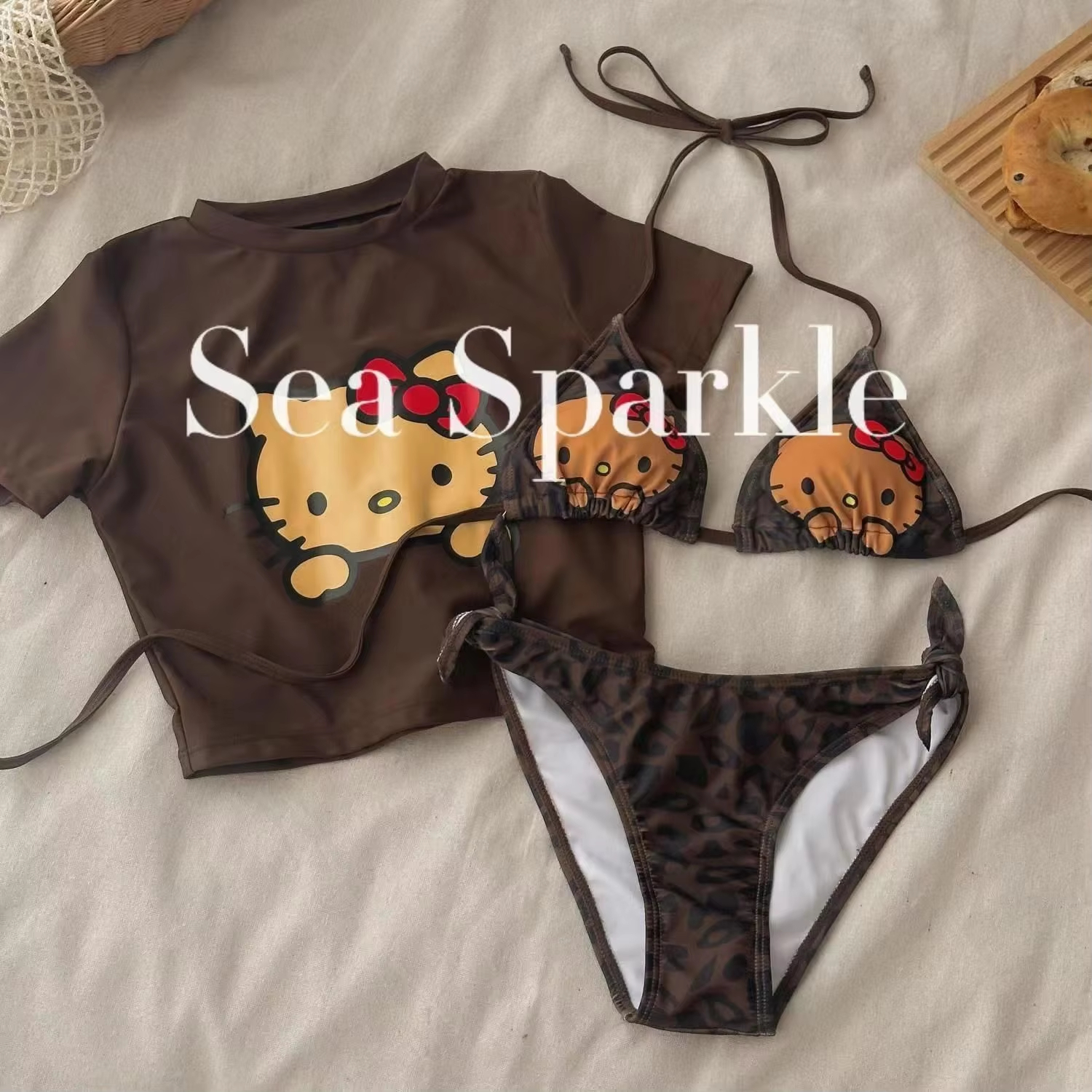 3Pcs Hello Kittys Bikini Set C - Women'S Fashion Trousers บทวิจารณ์และราคา