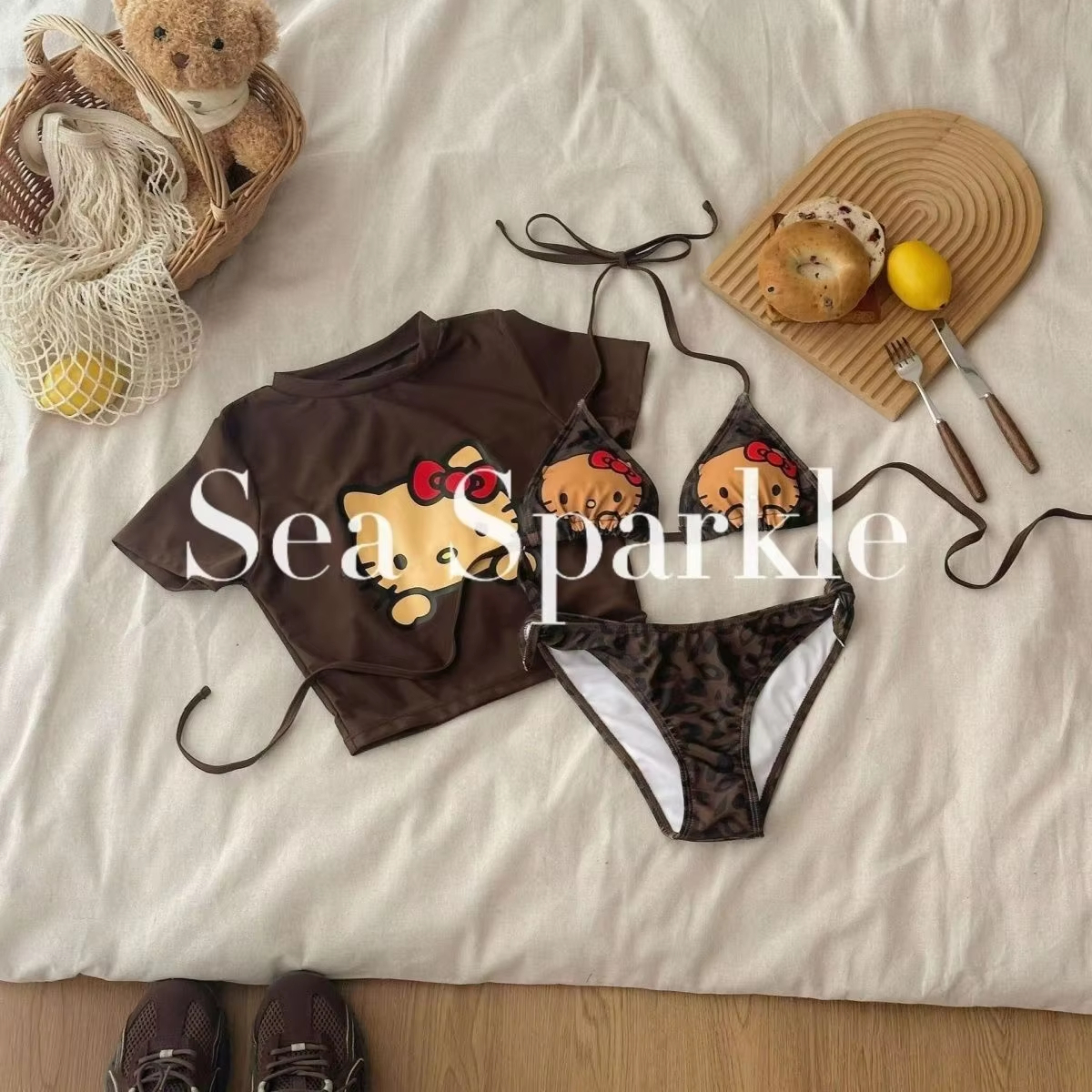 3Pcs Hello Kittys Bikini Set C - Women'S Fashion Trousers บทวิจารณ์และราคา