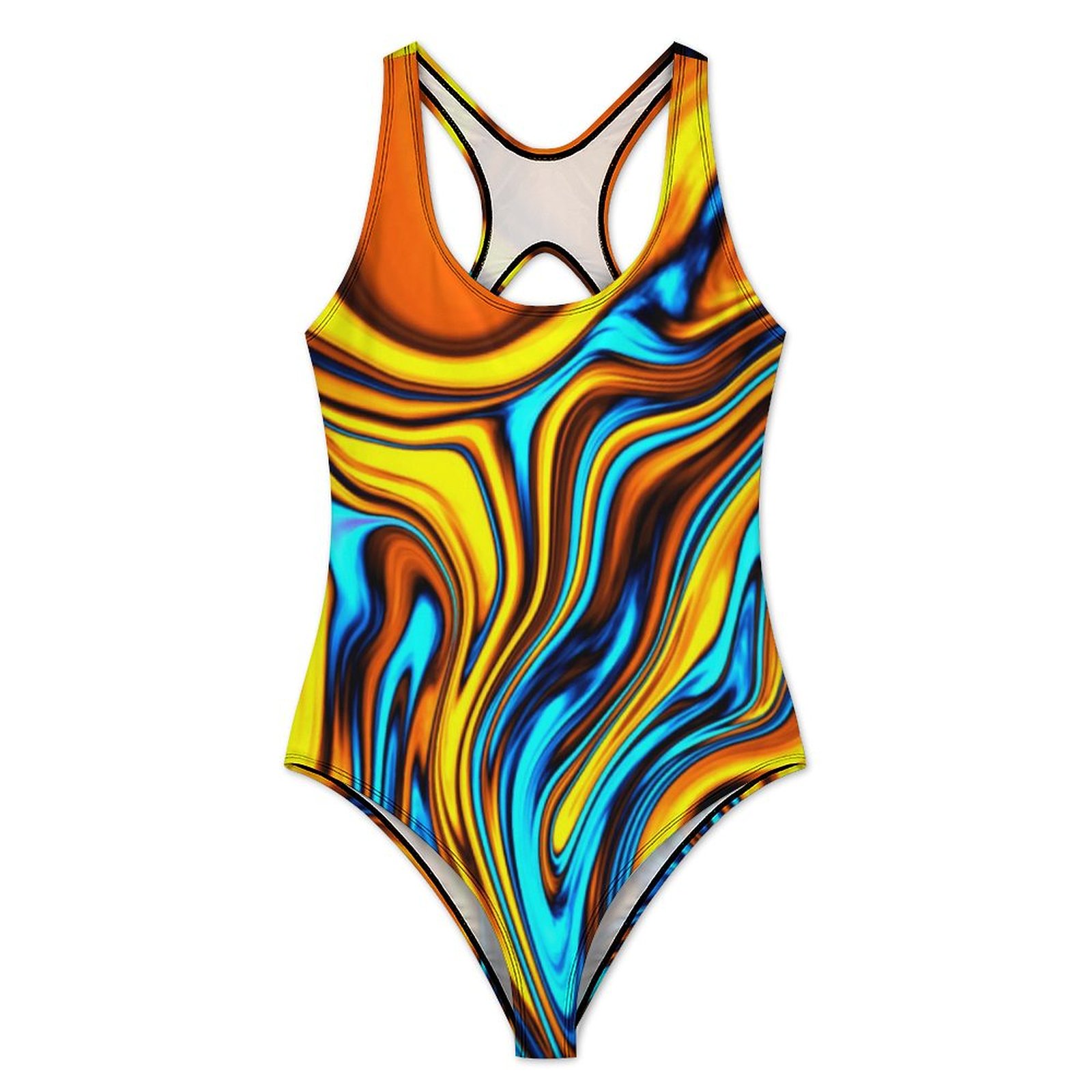 Golden Retro 60s Swimsuit Abst - Women'S Fashion Of The 60S บทวิจารณ์และราคา