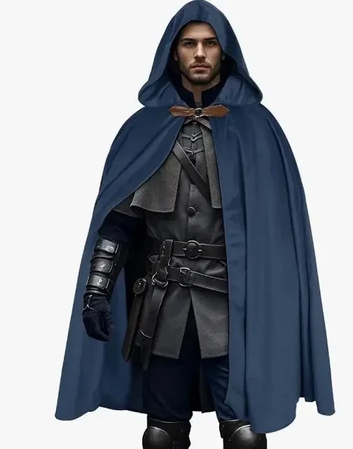 Men's Velvet Hooded Cloak Rena - Women'S Fashion Renaissance Period บทวิจารณ์และราคา