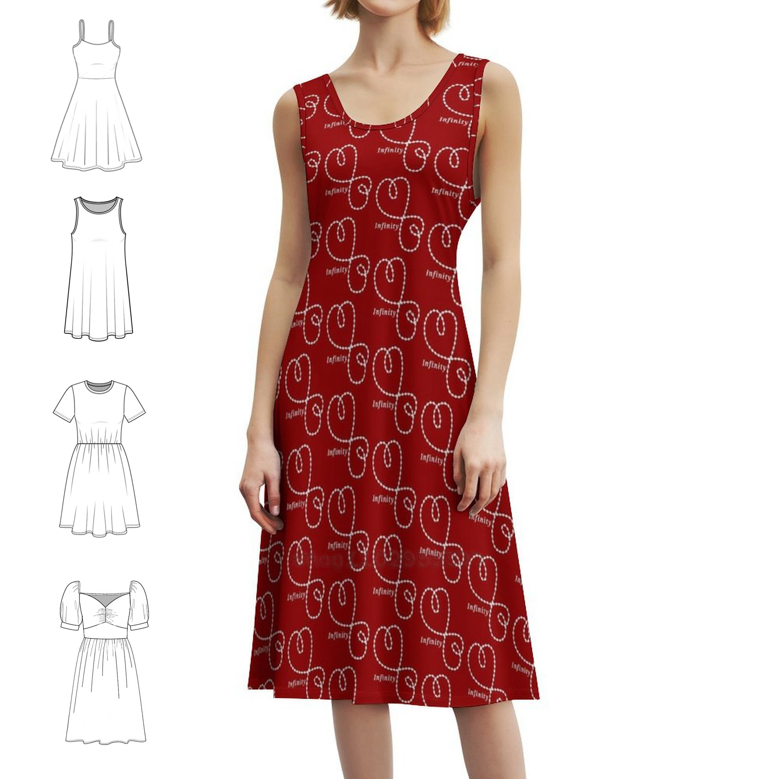 Infinity Love Boho Chic Dress  - Women Fashion Gown บทวิจารณ์และราคา