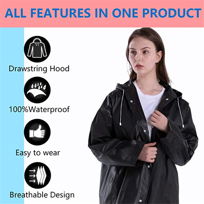 Eva Unisex Raincoat Rainproof  - Women'S Fashion Rain Jacket บทวิจารณ์และราคา