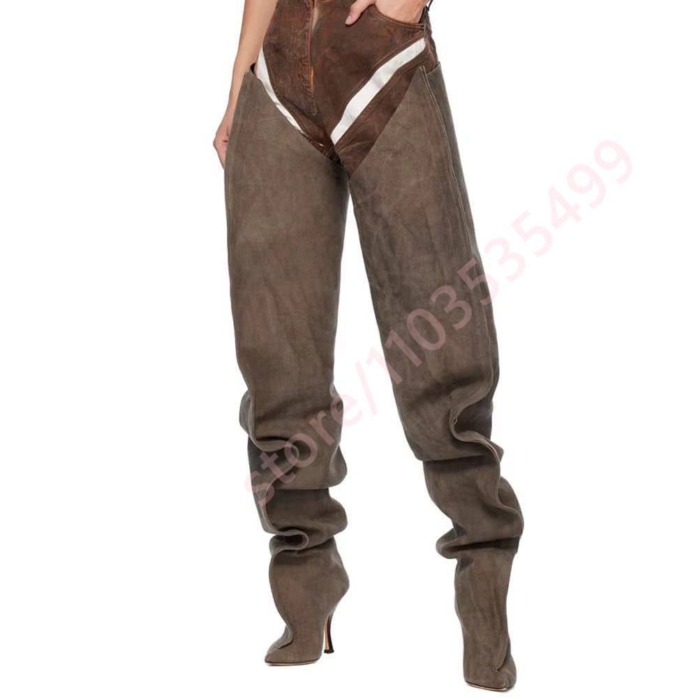 Pointed Pleated Over-The-Knee  - Women'S Fashion Trousers บทวิจารณ์และราคา