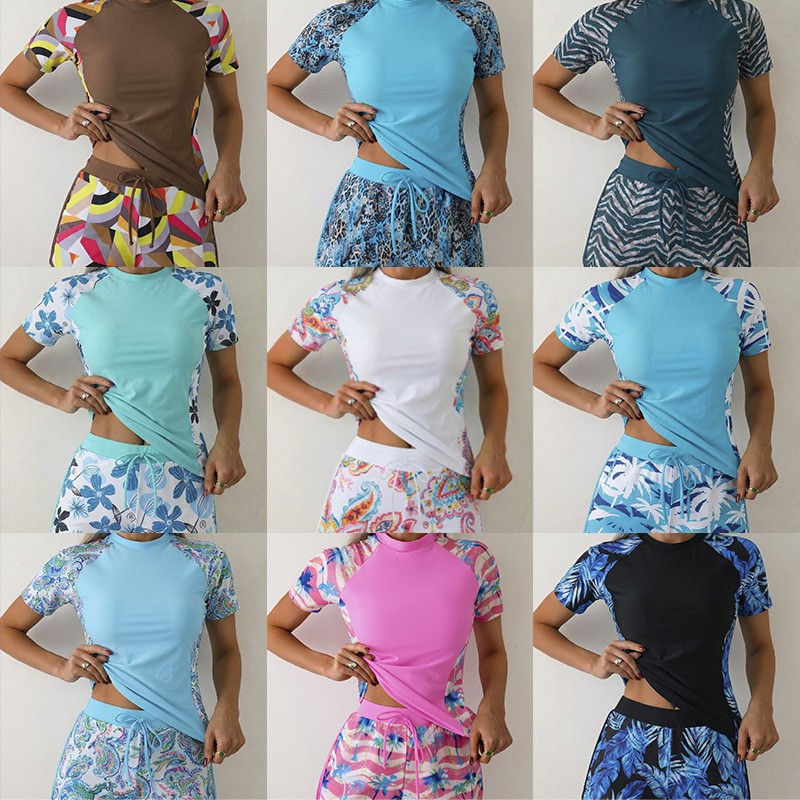 Woman Tankini With Shorts Crop - Crop Top Women บทวิจารณ์และราคา
