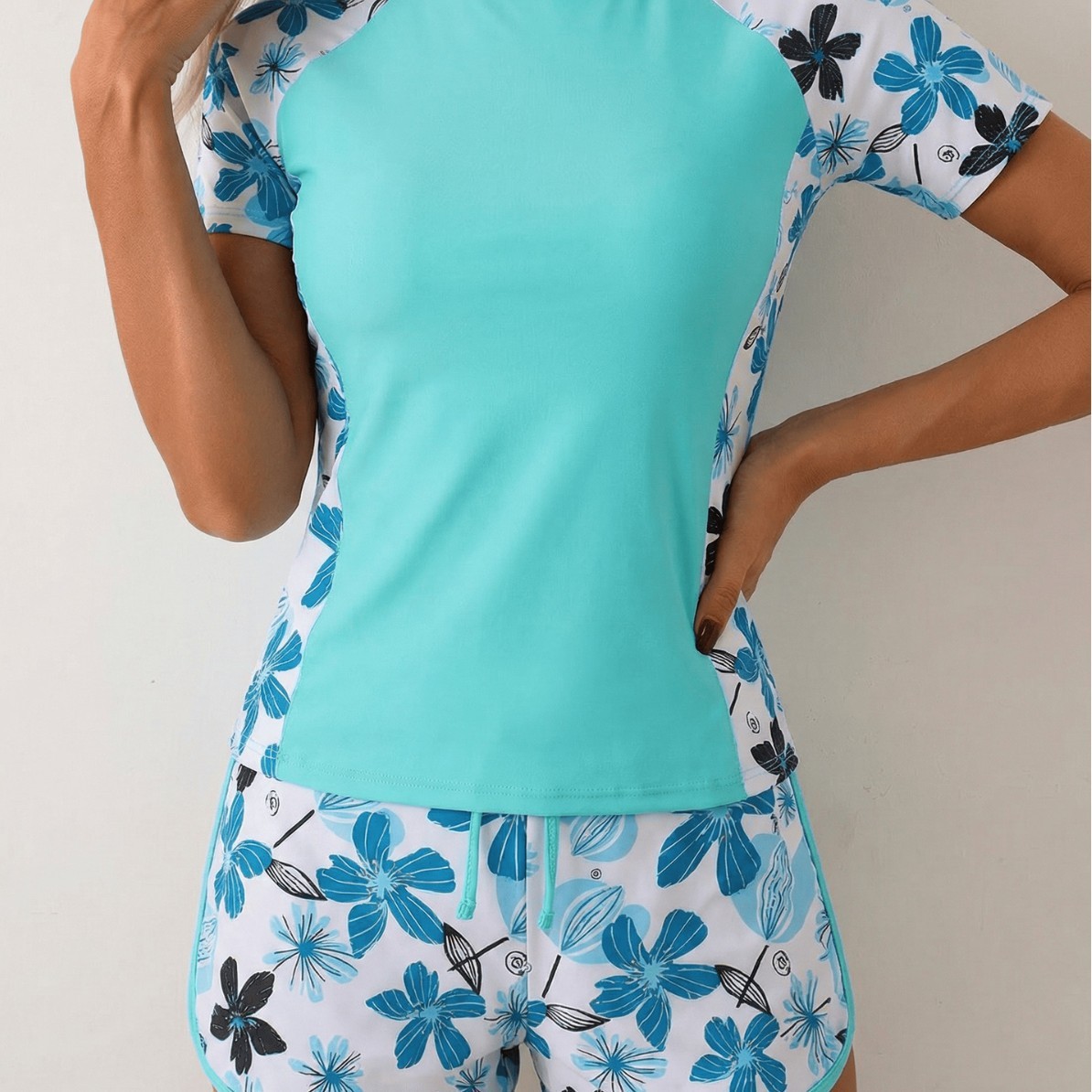 Woman Tankini With Shorts Crop - Crop Top Women บทวิจารณ์และราคา