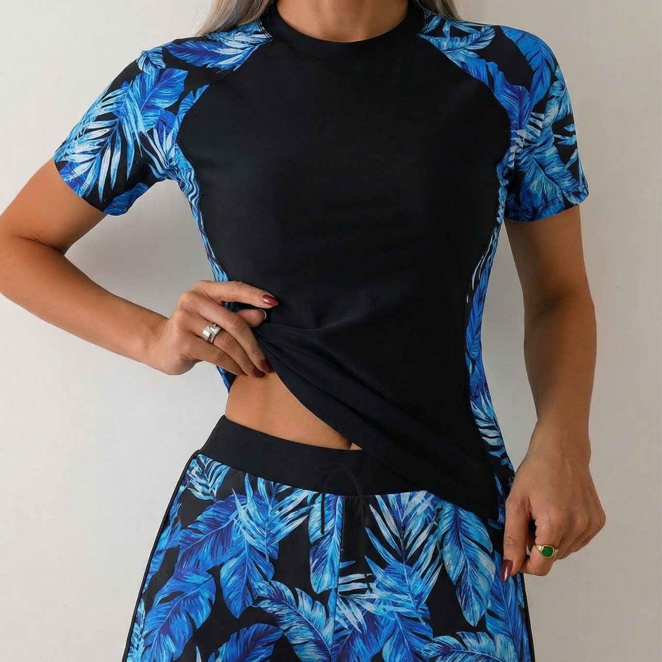 Woman Tankini With Shorts Crop - Crop Top Women บทวิจารณ์และราคา