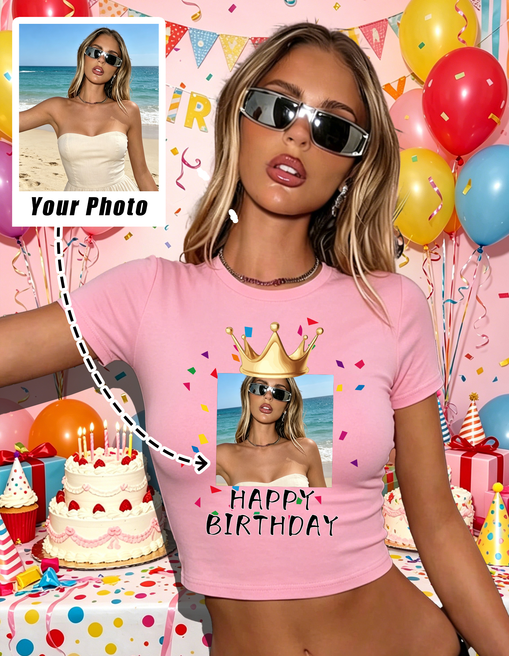 Custom Graphic Logo  Slim T Sh - Women Fashion Logo บทวิจารณ์และราคา