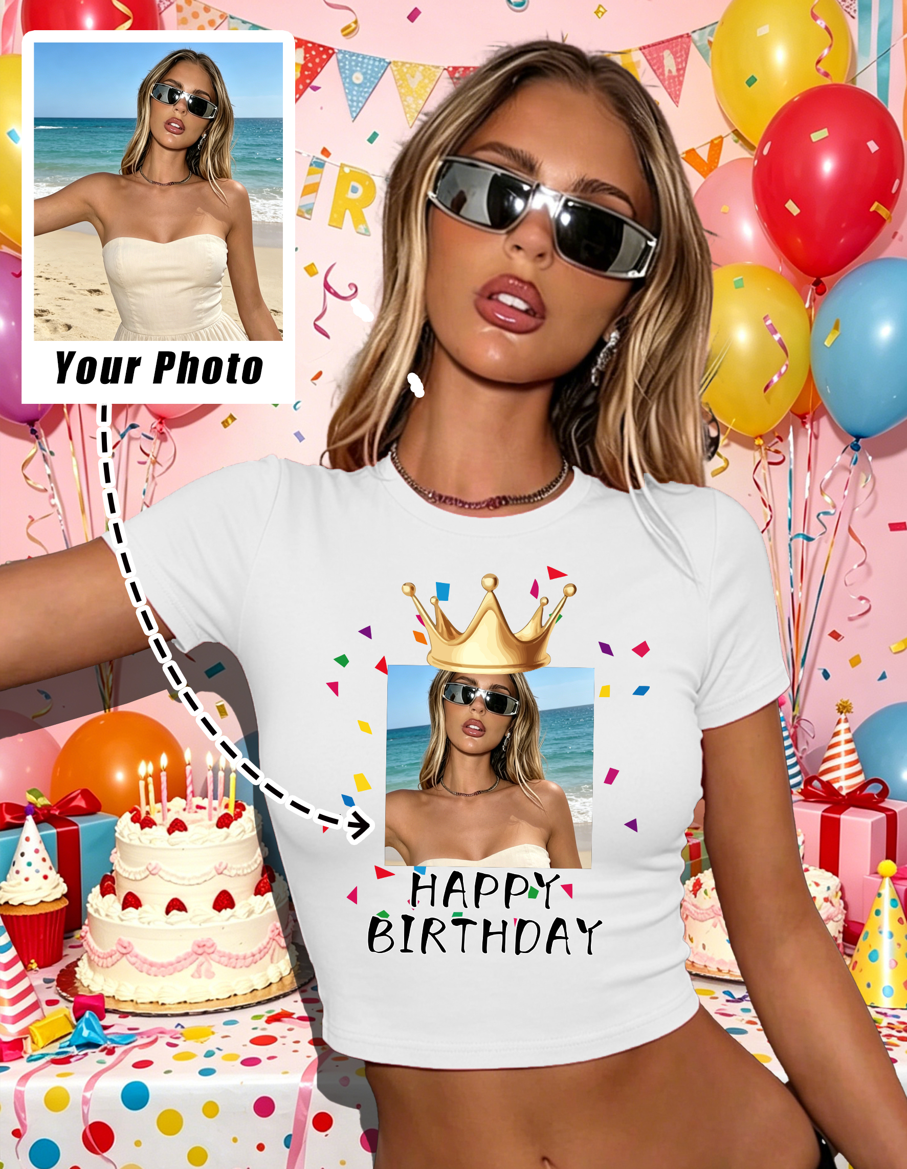 Custom Graphic Logo  Slim T Sh - Women Fashion Logo บทวิจารณ์และราคา