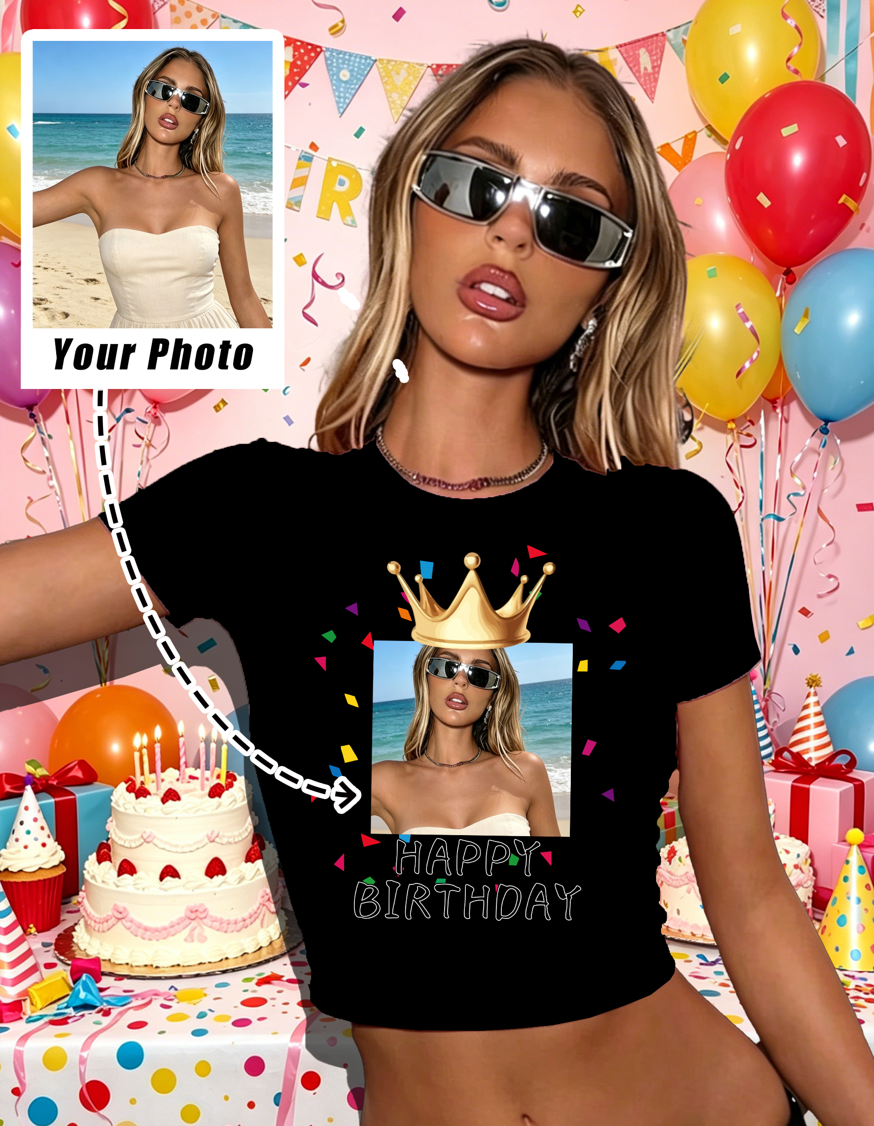 Custom Graphic Logo  Slim T Sh - Women Fashion Logo บทวิจารณ์และราคา
