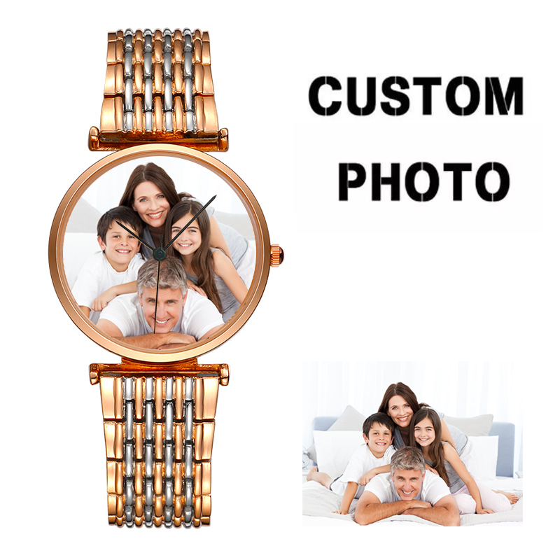 Women Watch Custom Dial Photo  - Women Fashion Logo บทวิจารณ์และราคา