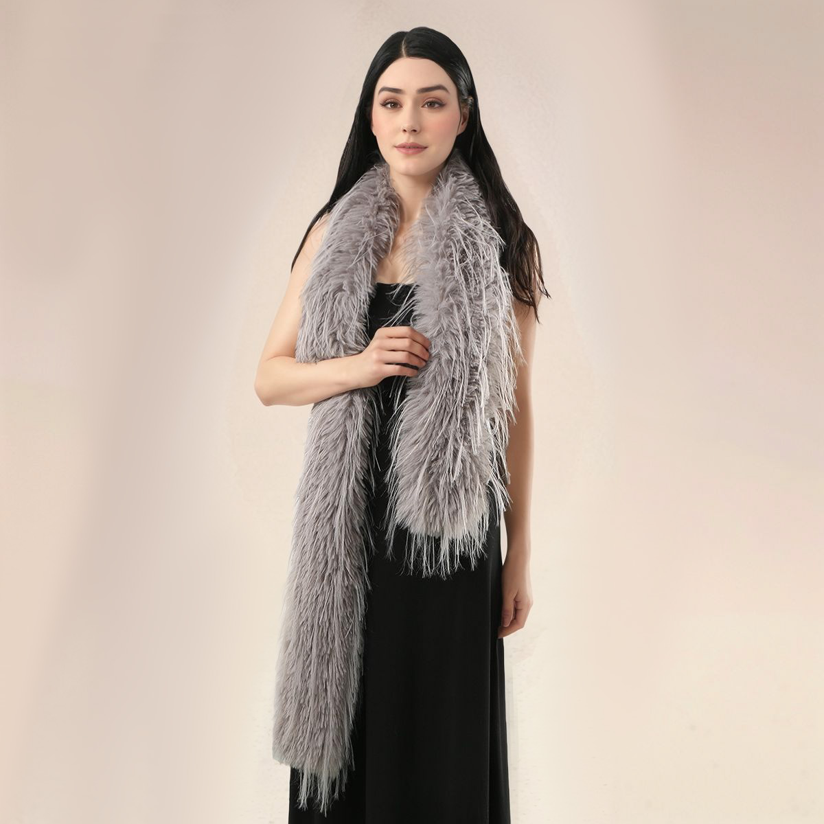 Women Faux Rabbit Fur Long Sca - Women'S Fashion Parka บทวิจารณ์และราคา